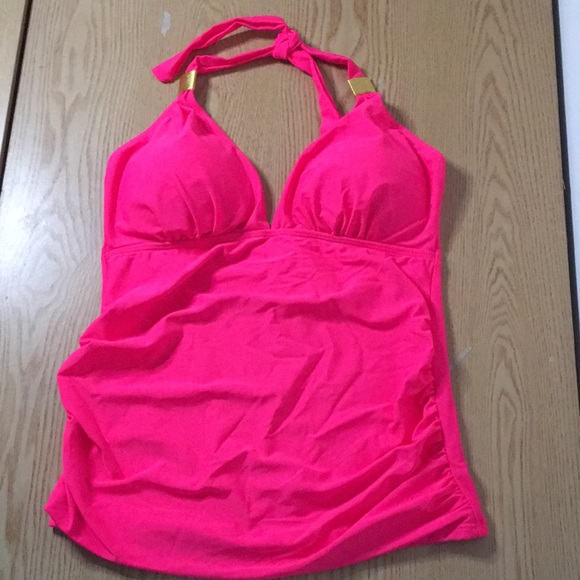 B20 New Women 2pc Tankini Swimsuit with Gold Details High Waisted Size Large - Picture 4 of 7